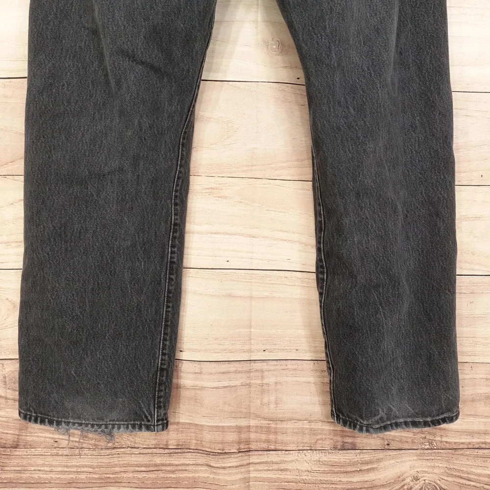 Levis 501 Jeans Mens 38x29 (40x30) Gray Charcoal Wash Straight Denim Pants
